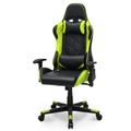 Inbox Zero PC Gaming Chair Racing Video Gamer Chair, PU Reclining Chair Executive & Swivel Chair Faux in Green | 50 H x 29 W x 29 D in | Wayfair