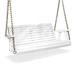 Lark Manor™ Arlena 2 Person Solid Wood Porch Swing Wood/Solid Wood in White | 18.7 H x 48 W x 24.4 D in | Wayfair 7F8409709B8F44C386542FCBB2DC6CD8