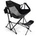 Arlmont & Co. Nyier Folding Camping Chair Metal in Black | 42 H x 63 W x 36 D in | Wayfair E4C9A65DFE124ED2862EA07A1DFB3A44