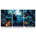 The Holiday Aisle® Witch In Grave Yard On Canvas 3 Pieces Painting Canvas | 18 H x 24 W x 1.5 D in | Wayfair 3C99A3228BD5424E9E6289911C7E0A4F