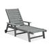 Winston Porter Outdoor Chaise Lounge Plastic in Gray | 16.75 H x 29.75 W x 76 D in | Wayfair B2270ACBDF904BDB83CAA8F6364C984C