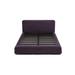 ARTLESS UP Platform Bed Upholstered/Velvet in Gray/White/Brown | King | Wayfair A-UP-K-2-FO