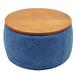 Latitude Run® 14.5" tall Drum End Table Wood in Blue | 14.5 H x 25.5 W x 25.5 D in | Wayfair 8813CF8C20554513BA808478497922C3