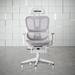 Techni Sport Adjustable Reclining Ergonomic Swiveling Floor Game Chair in White/Gray Mesh in Gray/White | 52 H x 26.5 W x 25.25 D in | Wayfair