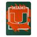 Northwest Rado NCAA Dimensional Miami Micro Raschel Polyester Throw Polyester in Green/Orange/Red | 60 H x 46 W in | Wayfair 1COL059060011RET