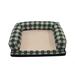 Tucker Murphy Pet™ Frankie Baxter Couch Bolster Dog Bed Metal in Green/Blue | Large (40" W x 30" D x 11" H) | Wayfair