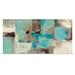 Great Big Canvas 'Teal & Aqua Reflections by Silvia Vassileva Painting Print on Canvas Canvas | 24" H x 48" W | Wayfair 2153618_1_48x24_none