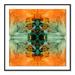 Four Hands Art Studio Kaleidoscope 5 by Julie Pelaez - Picture Frame Graphic Art Print on Paper in Green/Orange | 48 H x 48 W x 2.5 D in | Wayfair