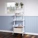 Ladder Shelf 5-Tier Bookshelf Storage Rack Wall Leaning Shelf Free Standing Plant Flower Stand, Corner Display Bookcase