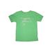 Little Celebrity Short Sleeve T-Shirt: Green Marled Tops - Kids Girl's Size 12