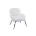 Modern Sherpa Dining Chairs w/ Metal Legs Lounge Chair and Upholstered Arm Accent Chairs for Living Dining Room Parson Chairs