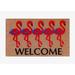 A1HC Natural Coir Entrance Flamingo Door Mats, Non-Slip, Flock Welcome Doormat, Outdoor Coco Coir Door mat 24" X 39"