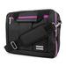 Vangoddy Nylon Backpack Messenger Shoulder Bag Case for 11 to 12 Inch Laptop Black Purple