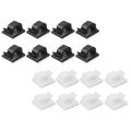 Retainer Holder 60Pcs Cable Clips Wire Holder Cable Zip Tie Mounts Holder Self Adhesive Wire Cable Clips Holder Cable Wire Management Clips (Black+ White) Electrical Cable Ties