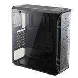 YILIKISS PC Case Computer Game Case ATX Mid Tower Desktop PC Computer Case Tempered glass Black