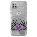 MUNDAZE Motorola One 5G Ace Shockproof Clear Hybrid Protective Phone Case Halloween Skeleton Heart Hands Spooky Spider Web Cover