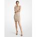 Michael Kors Empire Signature Logo Jacquard Tank Dress Natural XS