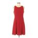 Ann Taylor LOFT Casual Dress: Red Print Dresses - Women's Size 8 Petite