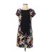 Eliza J Casual Dress - Shift: Black Print Dresses - Women's Size 6