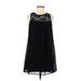 As U Wish Casual Dress - Shift Crew Neck Sleeveless: Black Solid Dresses - Women's Size Medium