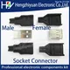 IMC hot New Type A Male A Female 2.0 USB 4 Pin Plug Socket Connector With Black Plastic Cover Solder