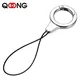 2 PCS Multifunction Key Chain Holder Black Rope Phone Lanyard Key Ring Metal Car Keychain U Disk ID