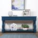 63'' Long Wood Console Table with 3 Drawers and Bottom Shelf