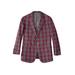 Men's Big & Tall KS Signature 2-Button Classic Blazer by KS Signature in Red Plaid (Size 56)