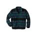 Men's Big & Tall Explorer Plush Fleece Full-Zip Fleece Jacket by KingSize in Ink Blue Snowflake (Size 4XL)
