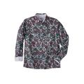 Men's Big & Tall The No-Tuck Casual Shirt by KingSize in Holiday Paisley (Size L)