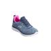 Wide Width Women's The Summits Quick Getaway Slip On Sneaker by Skechers in Navy Hot Pink Wide (Size 9 W)