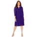 Plus Size Women's Ring Neck Crochet Lace Dress by Catherines in Deep Grape (Size 1X)