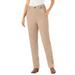 Plus Size Women's Corduroy Straight Leg Stretch Pant by Woman Within in New Khaki Garden Embroidery (Size 34 T)