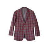 Men's Big & Tall KS Signature 2-Button Classic Blazer by KS Signature in Red Plaid (Size 52)