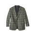 Men's Big & Tall KS Signature Holiday Blazer by KS Signature in Hunter Check (Size 56)