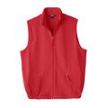 Men's Big & Tall Explorer Plush Fleece Zip Vest by KingSize in Red Apple (Size 4XL)