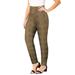 Plus Size Women's Everyday Stretch Cotton Legging by Jessica London in Soft Camel Glen Plaid (Size 26/28)