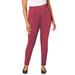 Plus Size Women's Everyday Stretch Cotton Legging by Jessica London in Classic Red Glen Plaid (Size 34/36)