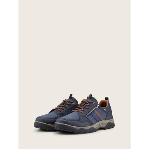 TOM TAILOR Herren Trekking-Schuhe mit hochwertigem Kunstleder, blau, Colour Blocking, Gr. 42
