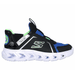 Skechers Boy's Slip-ins: Hypno-Flash 2.0 - Vexlux Sneaker | Size 2.5 | Black/Lime | Synthetic/Textile