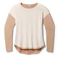 Smartwool Women's Shadow Pine Colorblock Sweater, Almond Heather, M