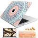 DONGKE for M2 MacBook Air 13.6 Inch Case 2022 2023 2024 A2681, Crystal Plastic Hard Shell Case Cover for MacBook Air 13.6" Inch with M2 Chip & Retina Display Fits Touch ID (Mandala)