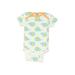 Gerber Short Sleeve Onesie: Blue Acid Wash Print Bottoms - Size 0-3 Month