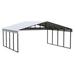 Arrow Carport, 20 ft. x 20 ft. x 9 ft. Metal in Gray/Blue | 142.75 H x 243 W x 237 D in | Wayfair CPH202009