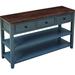 Red Barrel Studio® 50"W Console Table, Entryway Table, Entry Table, Farmhouse Console Table Wood in Blue | 30.02 H x 50.02 W x 15.89 D in | Wayfair