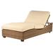 Woodard Montecito Double Reclining Chaise Lounge w/ Cushion Wicker/Rattan in Brown | Outdoor Furniture | Wayfair S511061-Mocha-D-220