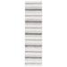 Gray/White 96 x 26 x 1.38 in Indoor Area Rug - Gracie Oaks Yahor Striped Machine Woven Polypropylene Area Rug in Ivory/Gray Polypropylene | Wayfair