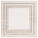 White 79 x 79 x 1.38 in Indoor Area Rug - Ebern Designs Lucyanna Area Rug Polypropylene | 79 H x 79 W x 1.38 D in | Wayfair