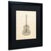 Red Barrel Studio® Acoustic Guitar Old Sheet Music Framed Graphic Art Canvas, Wood in Black | 20" H x 16" W x 0.5" D | Wayfair RDBS1084 27277618