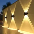 Applique Murale Solaire LED Imperméable Éclairage Extérieur Haut et Bas délégations Maison Cour
